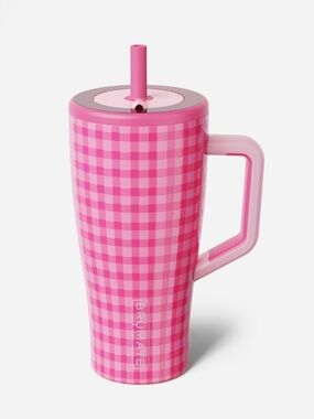 NWT Brumate x Madi Nelson Pink Gingham Collab 30oz Era